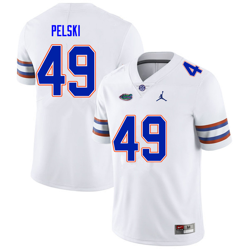 Men #49 Preston Pelski Florida Gators College Football Jerseys Sale-White